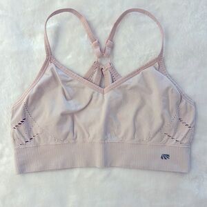 Light Pink Racerback Sports Bra with Removable Pads Size Large